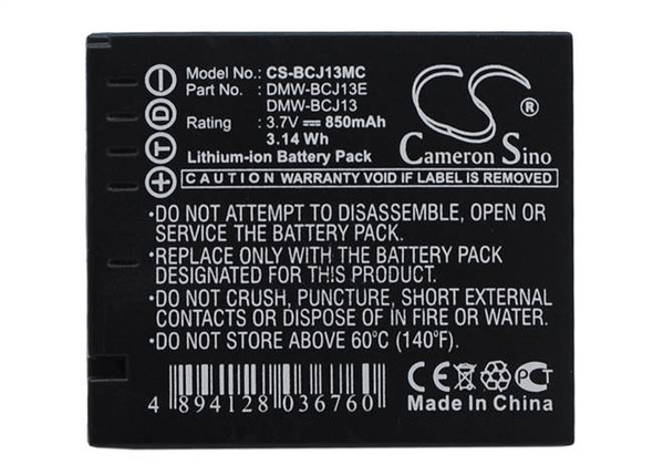 Battery for Panasonic Lumix DMC-LX5 DMC-LX7 Leica D-LUX5 DMW-BCJ13E 18719 18720