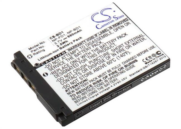 Battery for Sony CyberShot DSC-G3 DSC-T200 T500 DSC-TX1 DSC-WX1 NP-BD1 NP-FD1