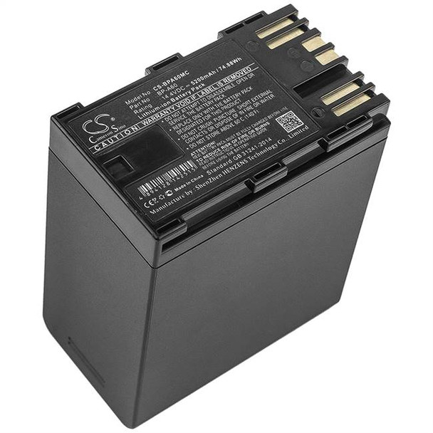 Battery for Canon C300 Mark II CA-CP200L EOS C200 PL C200B BP-A60 14.4v 5200mAh