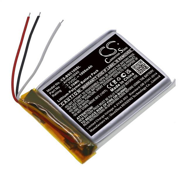 Battery for BOSE SoundWear Companion AHS803040 Speaker CS-BSC100SL 3.7v 1000mAh