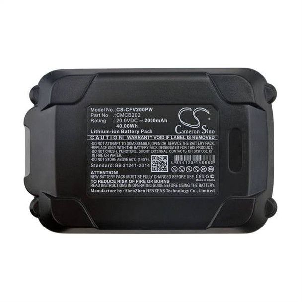 Battery for Craftsman V20 Cordless Lopper CMCR001 CMCB202 CMCN202 20v 2000mAh