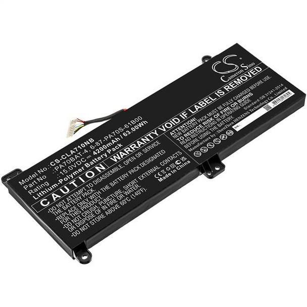 Battery for Hasee Schenker Clevo PowerSpec 1710 G97E PA70BAT-4 6-87-PA70S-61B00