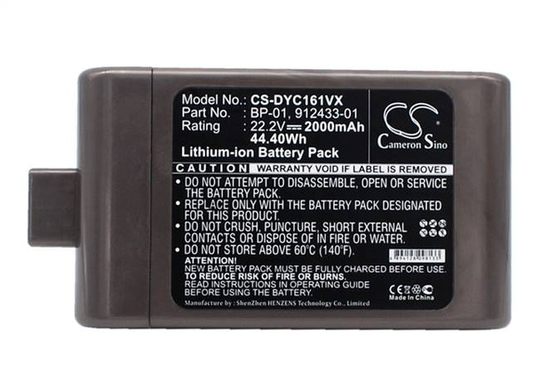 Battery for Dyson BP-01 D12 DC16 Handheld 12097 912433-01 912433-04 Car 2000mAh