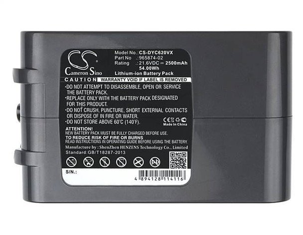 Vacuum Battery for Dyson DC58 DC61 DC62 Animal DC72 DC74 V 6 Animalpro V6 2500mA