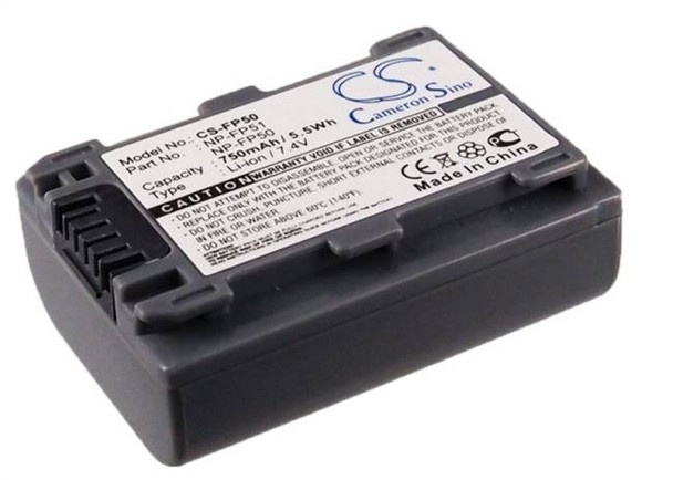 Battery for Sony DCR-30 DCR-HC17 DCR-SR100 HDR-HC3 NP-FP30 NP-FP50 NP-FP51 750mA