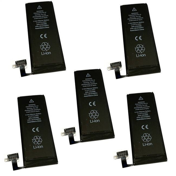 5-Pack lot set of Battery for Apple iPhone 4s 32GB 16GB 616-0579 616-0582