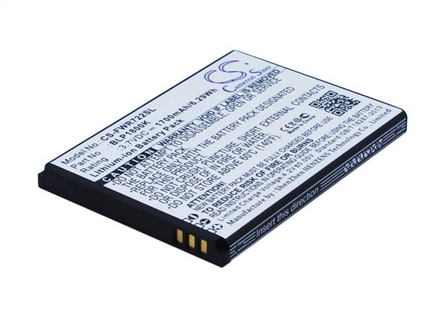 Hotspot Battery for Franklin Wireless BLP1800K R722 R774 R775 CS-FWR722SL 1700mA