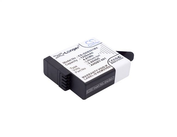 Battery for GoPro AABAT-001 Hero 5 6 7 Black 601-27537-000 AHDBT-501 1250mAh