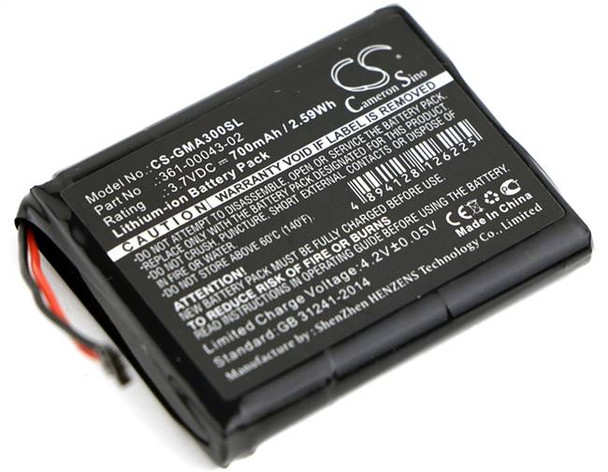 GPS Navigation Battery for Garmin 361-00043-02 010-01690-00 Approach G30 700mAh