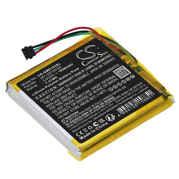 Battery for Garmin Edge 1030 361-00105-00 GPS Navigator CS-GME103SL 3.8v 1950mAh