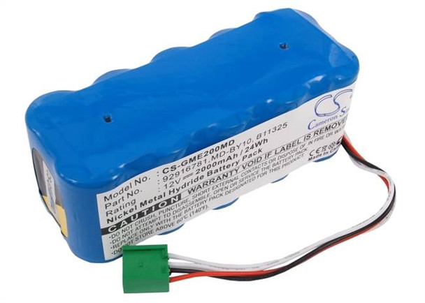 Battery for GE Dash 2000 Esaote Hellige Marquette 92916781 B11325 M5424 110202