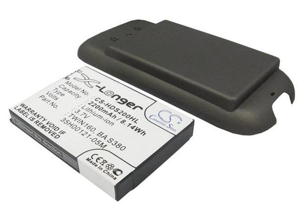 XL Battery for Sprint Hero 200 35H00121-05M BA S380 TWIN160 2200mAh w/Cover