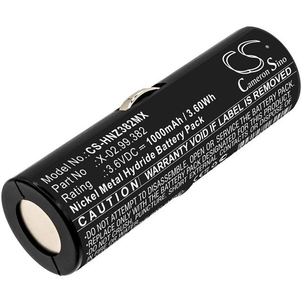 Battery for Heine 200 200s X-02.99.380 X-02.99.382 BATT/110904-A1 1000mAh Ni-MH