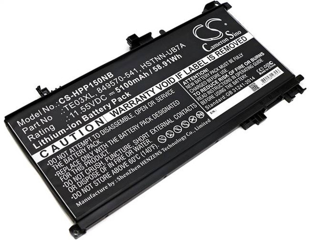 Battery for HP Pavilion 15-BC UHD X1G87PA 3ICP7/65/80 849570-541 TE03XL TPN-Q173