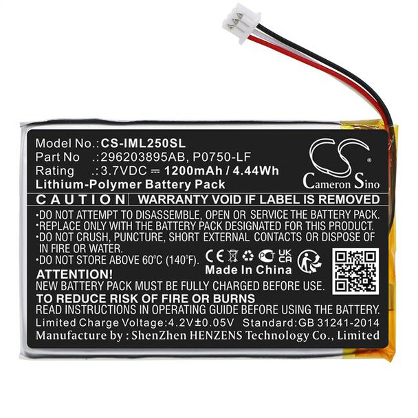 Battery for Ingenico Link 2500 296203895AB P0750-LF Payment Terminal CS-IML250SL Battery for Ingenico Link 2500 296203895AB P0750-LF Payment Terminal CS-IML250SL