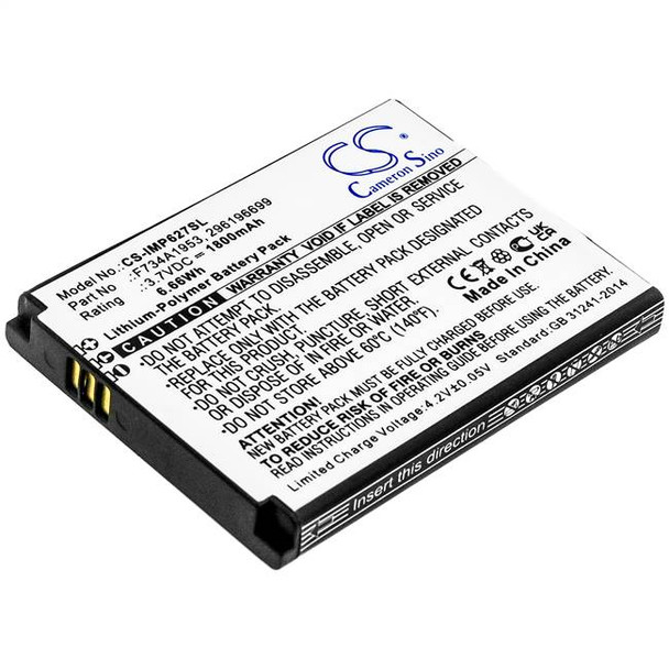 Battery for Ingenico IMP627 USBLU01A IMP657 USJRS01A iSMP4 296196699 F734A1953