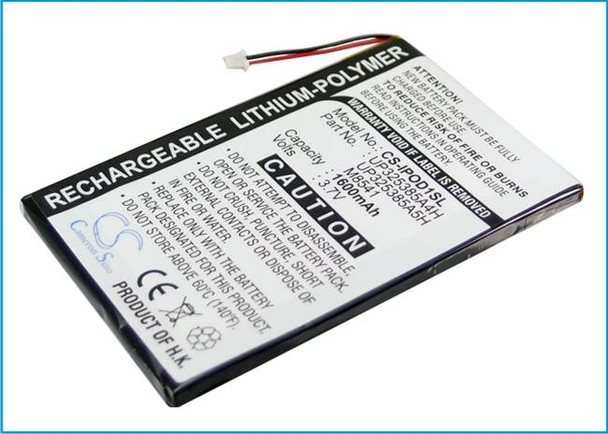 Battery for Apple iPOD 1st 2nd Gen 1 and 2 MP3 Media Player P325385A4H 1600mAh