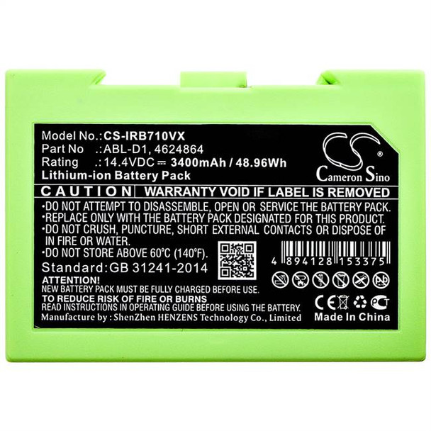 Battery for iRobot 4624864 Roomba 7150 5150 7550 e5 e5150 e6 e6198 e619820 i7 Battery for iRobot 4624864 Roomba 7150 5150 7550 e5 e5150 e6 e6198 e619820 i7