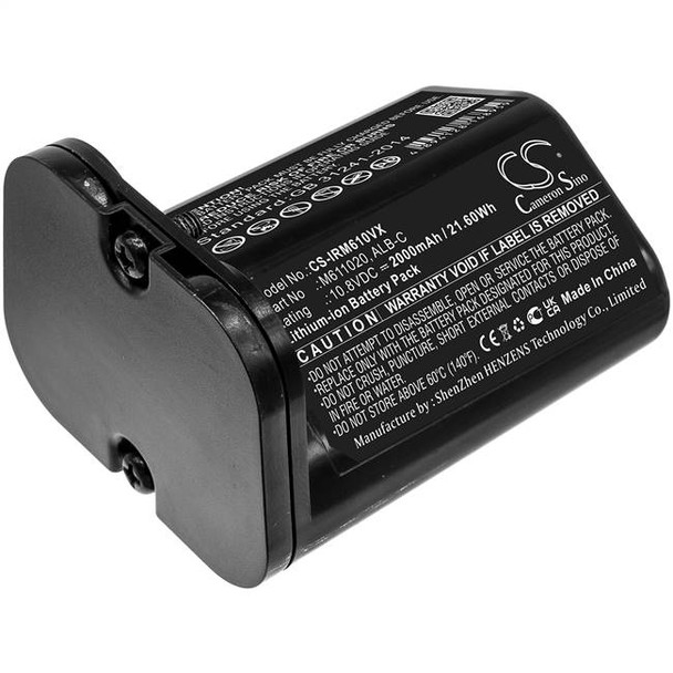 Battery for iRobot Braava Jet M611020 Vacuum M6 ALB-C CS-IRM610VX 10.8v 2000mAh