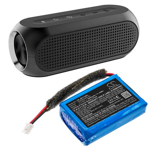 Battery for JBL Turbo GSP853450-02 Speaker CS-JBT110SL 3.7v 3000mAh 11.10Wh