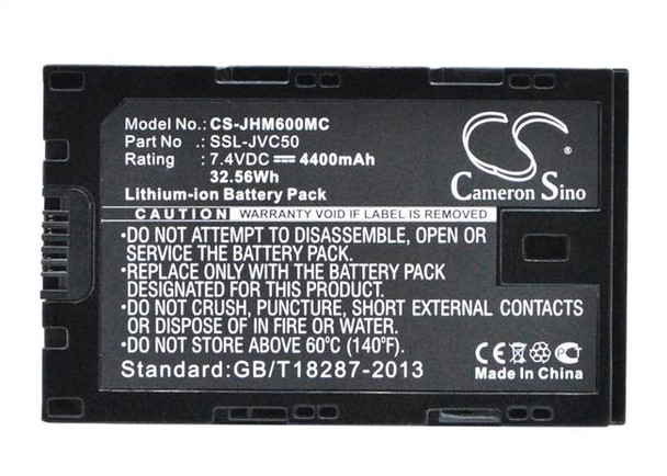 Battery for JVC GY-HM200 GY-HMQ10 GY-HM200E LC-2J SSL-JVC50 SSL-JVC70 4400mAh