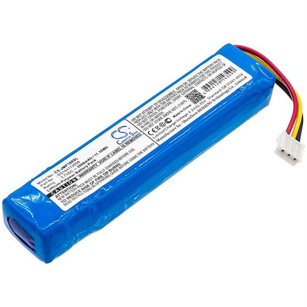 Speaker Battery for JBL DS144112056 MLP822199-2P Pulse 1 CS-JMP100SL 3000mAh