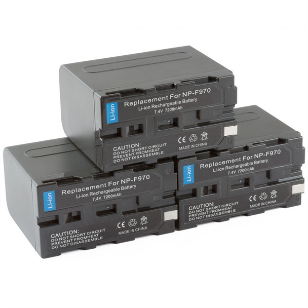 3x - Battery for Sony L-Series NP-F960 NP-F950 NP-F930 NP-F970 NP-F770 NP-F750 NP-F730 NP-F570 NP-F550 3x - Battery for Sony L-Series NP-F960 NP-F950 NP-F930 NP-F970 NP-F770 NP-F750 NP-F730 NP-F570 NP-F550