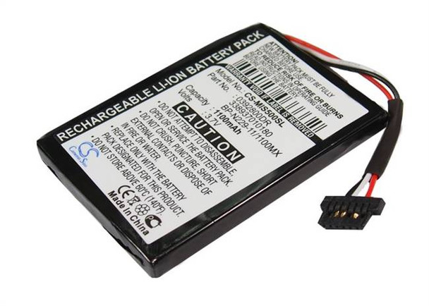 Battery for Mitac 0392800DR 338937010180 BP-N229-11/1100MX Mio Moov S500 S556