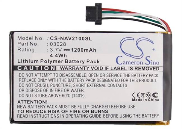 Battery for Navigon 3028 2100 Max 2110 2120 2150 2310 GPS CS-NAV2100SL 1200mAh