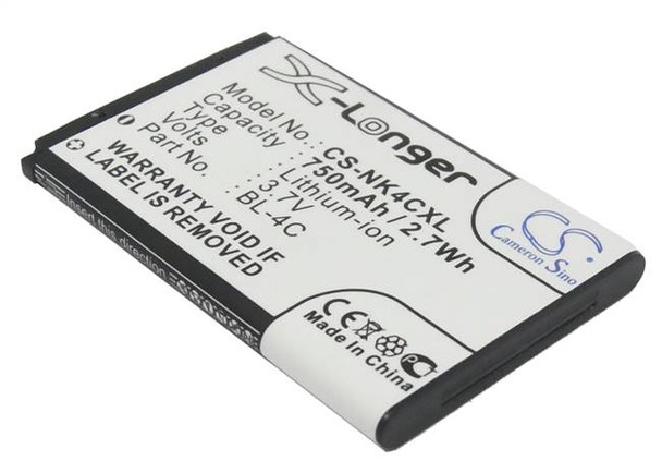 Battery for Nokia 107 108 C2-05 X2 BBK i267 i508 V206 BL-4C BK-BL-4C JB-4C 750mA