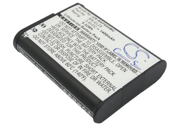 Battery for Nikon Coolpix P600 P610 P610s P900 P900s S810c ENEL23 EN-EL23 1400mA