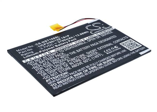 Battery for Nuvision 10.1" TM1088C 1ICP3/90/128 1S1P Tablet CS-NST108SL 3750mAh