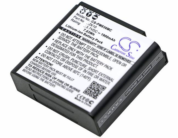 Battery for Polaroid iM1836 ZK10 Android Camera CS-PM836MC 3.7v 1900mAh 7.03Wh