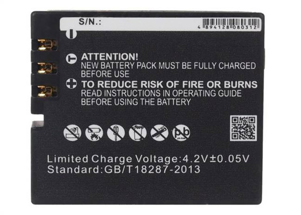 Battery for Rollei 3S 4S 5S 95287 SD20F SD21 AEE MagiCam SD20 SD22 SD23 SD30