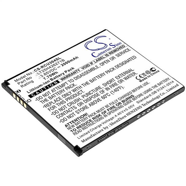 Battery for AT&T RADIANT Core U304AA BLU B100DL Wiko LT25H426271B LT25H426271W