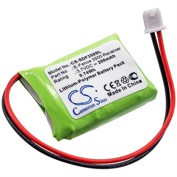 Battery for Dogtra E-Fence 3500 Receiver YS-300 Bark Collar CS-SDF350SL 200mAh