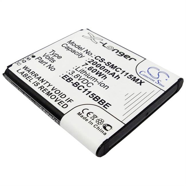 Battery for Samsung SM-C111 SM-C115 SM-C1158 SM-C115L EB-BC115BBC EB-BC115BBE