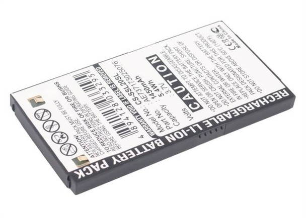 Battery for Sirius Stiletto SL2 AE737173025076 DAB Digital CS-SSL20SL 1450mAh