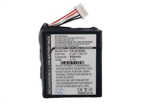 Battery for Sony GPS 3-281-790-01 NVD-U01N NV-U50 NV-U50T NV-U51T NV-U53 NV-U53T