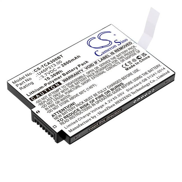 Battery for Xfinity iControl Technicolor TCA300COM U46P313.00 Alarm CS-TCA300BT