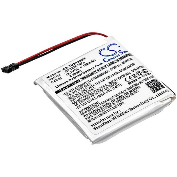 Battery for TomTom Spark 3 GPS Cardio 2 SP322826PA Smartwatch CS-TMS130SH 150mAh