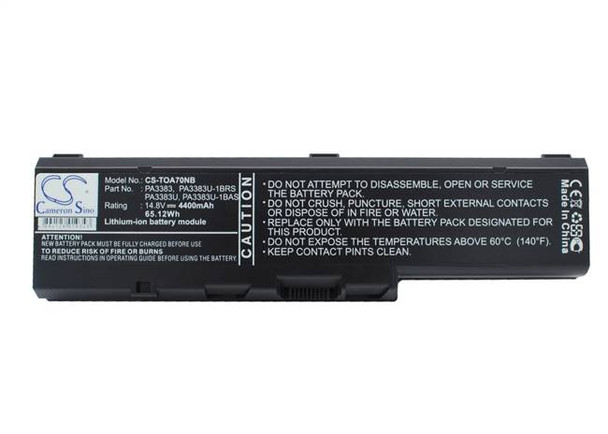 Battery for Toshiba Satellite A70 P30 PA3383 PA3383U PA3385U-1BAS PA3385U-1BRS