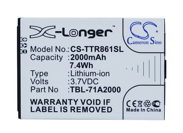 Hotspot Battery for TP-Link TBL-71A2000 M5250 M5350 M7200 M7300 M7350 TL-TR861