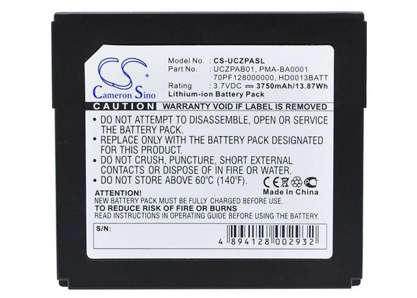 Battery for Creative Zen Portable Media Center BA20603R79913 PMA-BA0001 UCZPAB01
