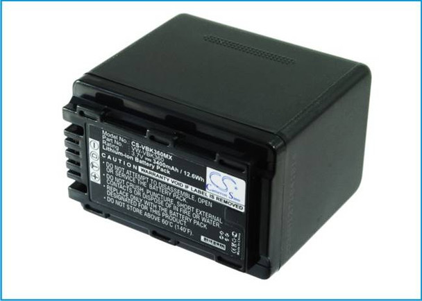 Battery for Panasonic SDR-T50 HC-V100 HDC-SD40 HDC-TM60 SDR-H85 VW-VBK360 3400mA