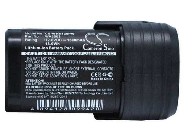 Battery for Worx H3 WX382 WU127 WU280 WU905 Rockwell RK2510 WA3503 WA3505 WA3509