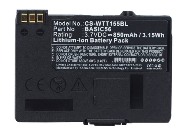 Battery for Way Systems MTT 1500 1510 1531 1556 1571 1581 BASIC56 CS-WTT155BL
