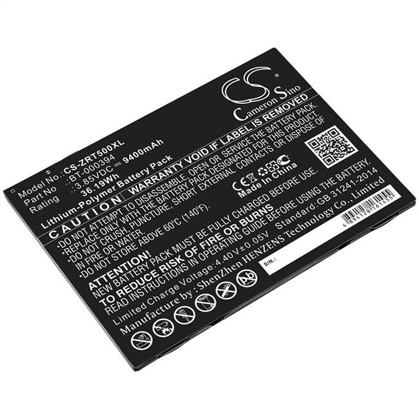 Battery for Zebra ET51 ET56 BT-000394 Tablet CS-ZRT500XL 3.85v 9400mAh 36.19Wh