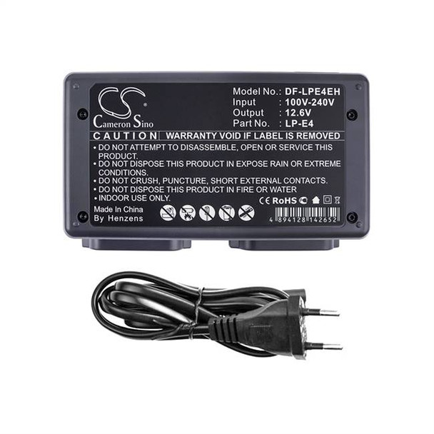 Battery Charger for Canon 550EX EOS-1D Mark IV III 1895B002 LP-E4 W/Euro Cord