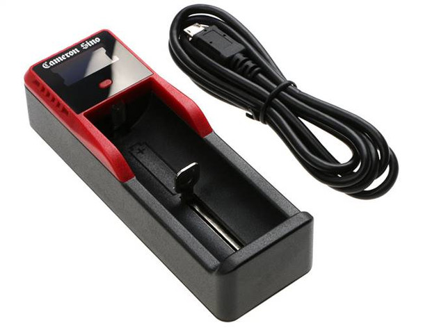 Battery Charger for 14500 14650 16340 16500 16650 17500 26650 AA AAA w/USB Cable